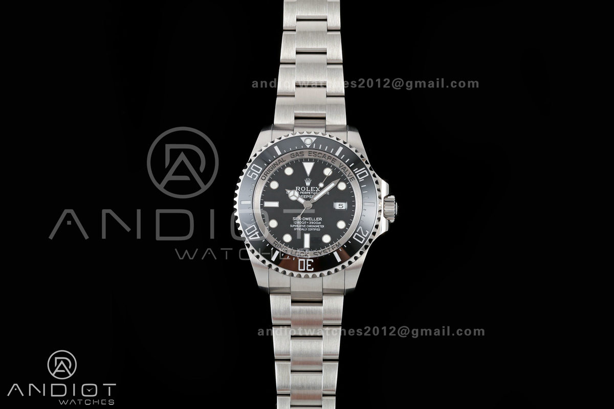 Sea-Dweller DEEPSEA 126660 904L SS QF 1:1 Best Edition Black Dial On Oyster Bracelet SH3235 (Free Sprung)